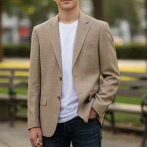 Nautica Men's Tan Blazer Size 40 S blazer in a versatile tan color.